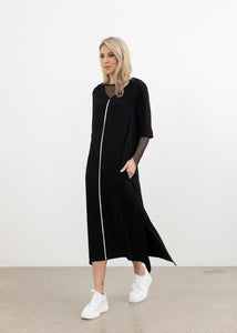 atmosphere black dress FRENCH ATMOSPHERE Knit Shift Dress Black Speckled Sz Small Stretch